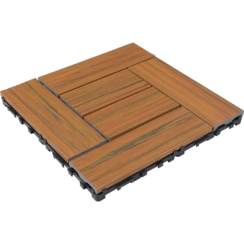 WPC CO-Extrudsion Tiles Eco-Friendly Solid Interlock Floor Wood Plastic Composite Decking Outdoor DIY Floor