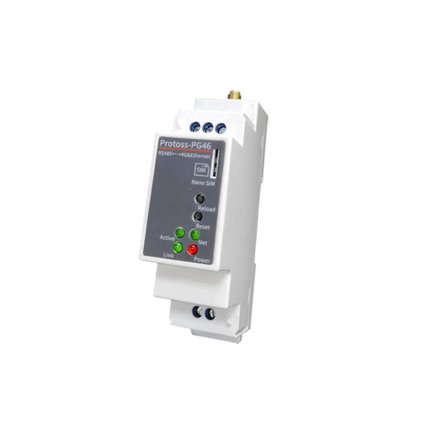 DIN-Rail Serial Converter RS485 IoT Gateway Modbus Mqtt Wireless DTU Wifi 2G 4G Ethernet wide range input Serial Server
