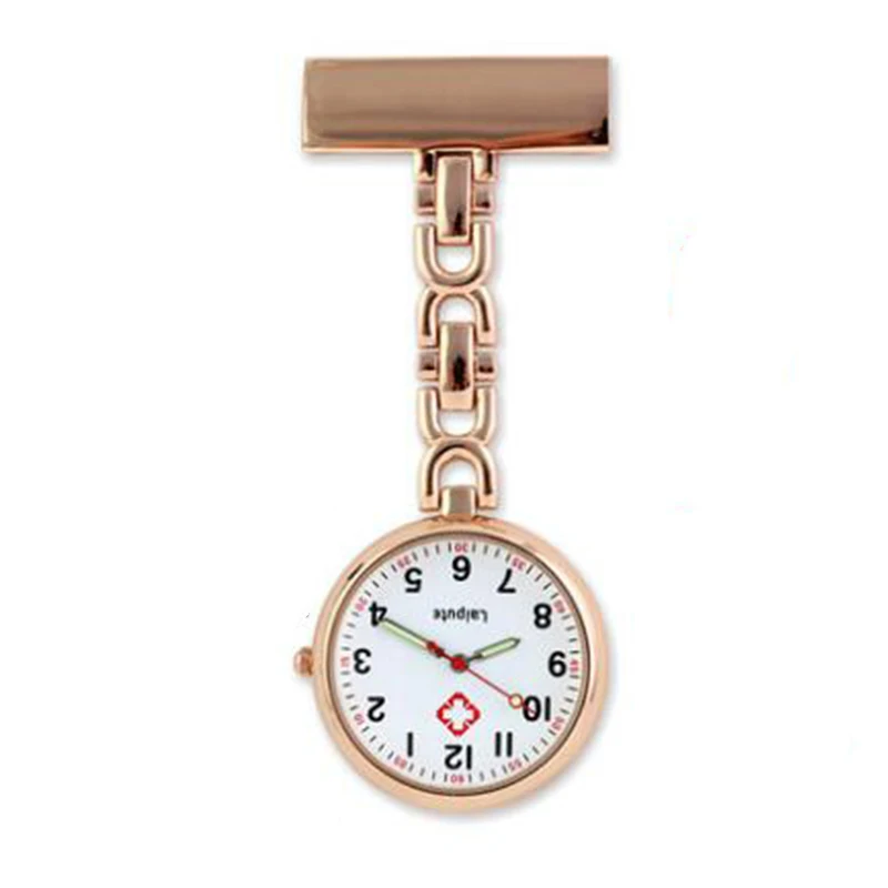 Nurse Lapel Pin Watch Hanging Medical Doctor engraved brooch Pocket Watch Steel Metal Pin-on Lapel Watch