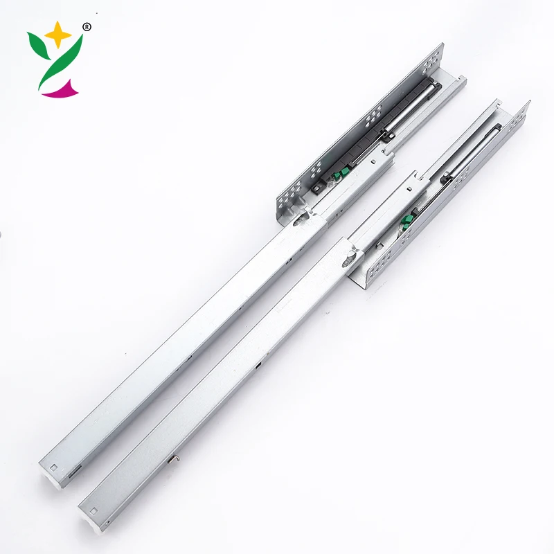 YUXING 3 fold channel push to open hidden telescopic rails soft close undermount concealed drawer slide
