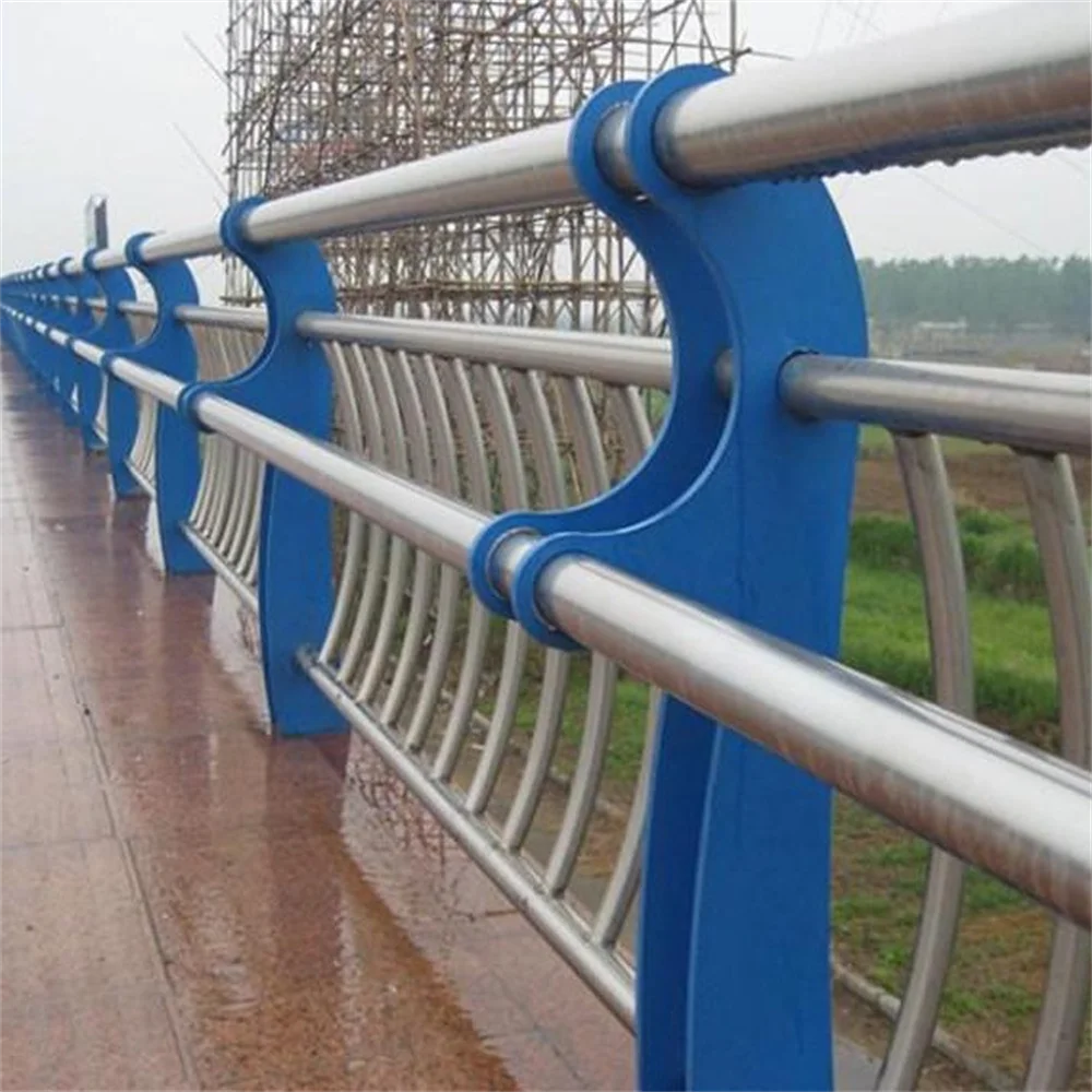 China safety stainless steel material handrail Balustrade balcony W beam galvanized steel hand highway road bridge guard rail