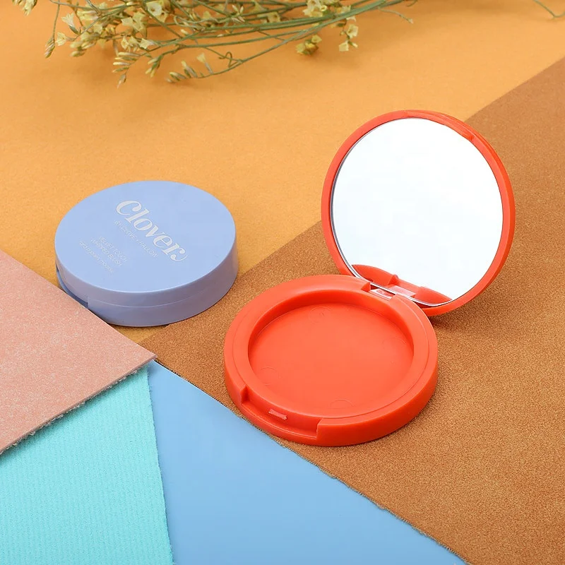 Colorful PCR ABS environmental protection small cute cosmetic compact powder container