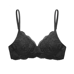 custom high quality lolita wire free lace new design 36 size bra underwear