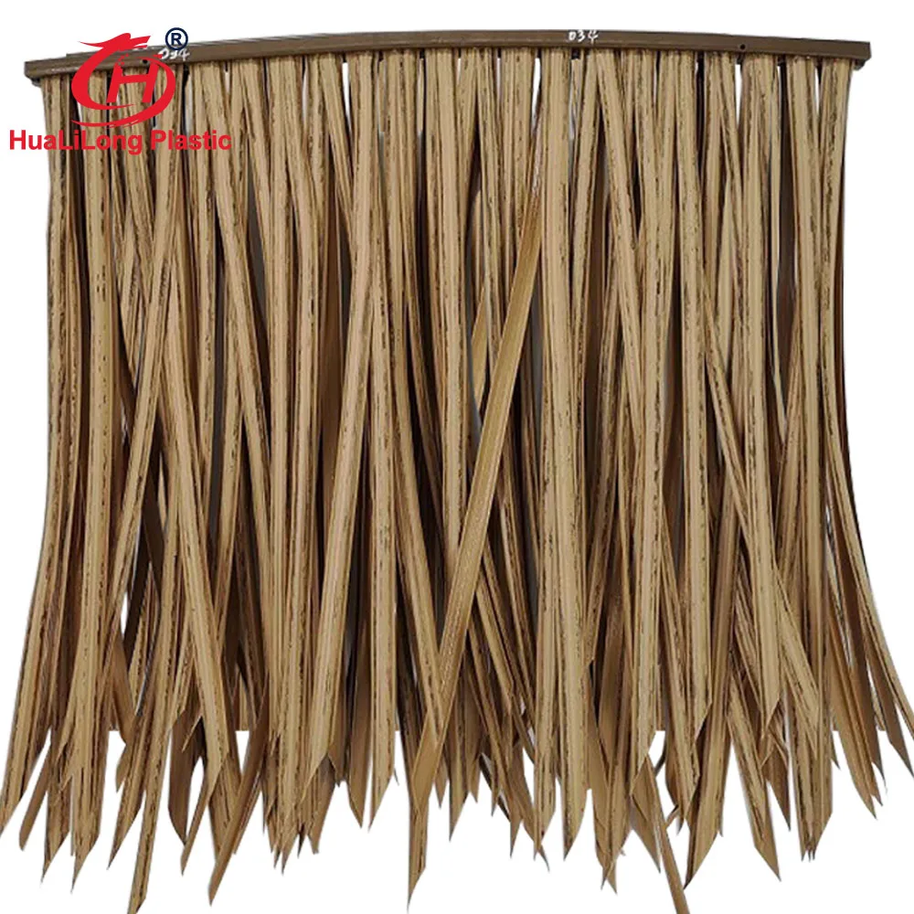 artificial palm leaf roofing/fiber makuti synthetic thatch/synthetic thatch roof