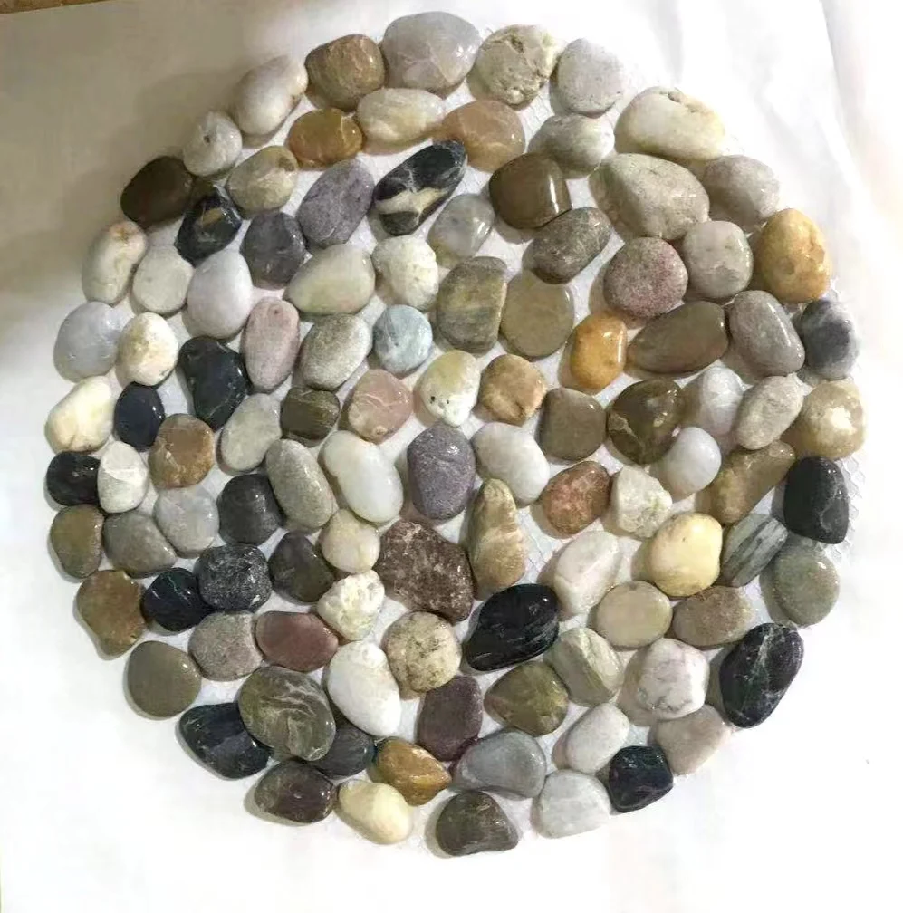 Hot sale natural pebble stone pebble tile river stone mosaic pebble stone resin with good price