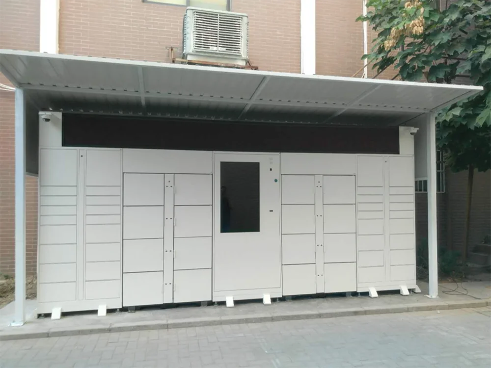 Outdoor delivery locker with electronic lock fresh food last mile delivery