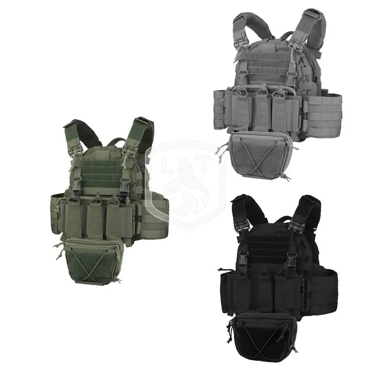 Wholesale Outdoor Tactical Assault Camo Vest Breathable Tactical Vest with Molle Pouch