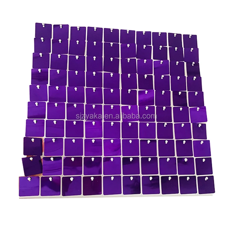 For USA 50 piece package clear panel wedding events backdrop light mirror purple shimmer sequin panels wall