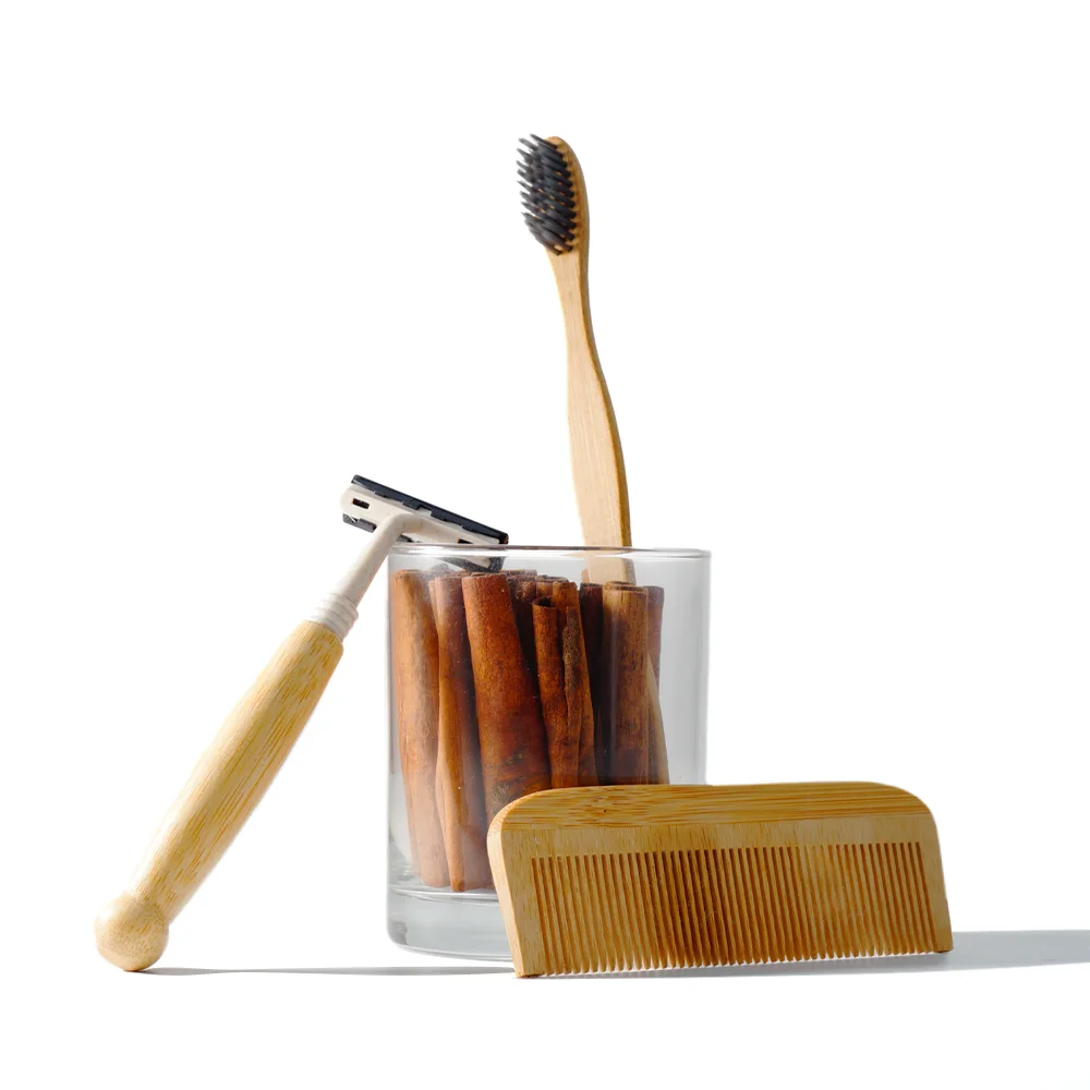 100% Eco Friendly Bamboo Toothbrush With Soft Bristles Wooden Comb Hotel Amenities Set