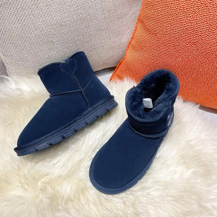 Детские зимние ботинки на меху для девочек, сезон осень-зима 2021, теплые флисовые ботинки от производителя, оптовая продажа