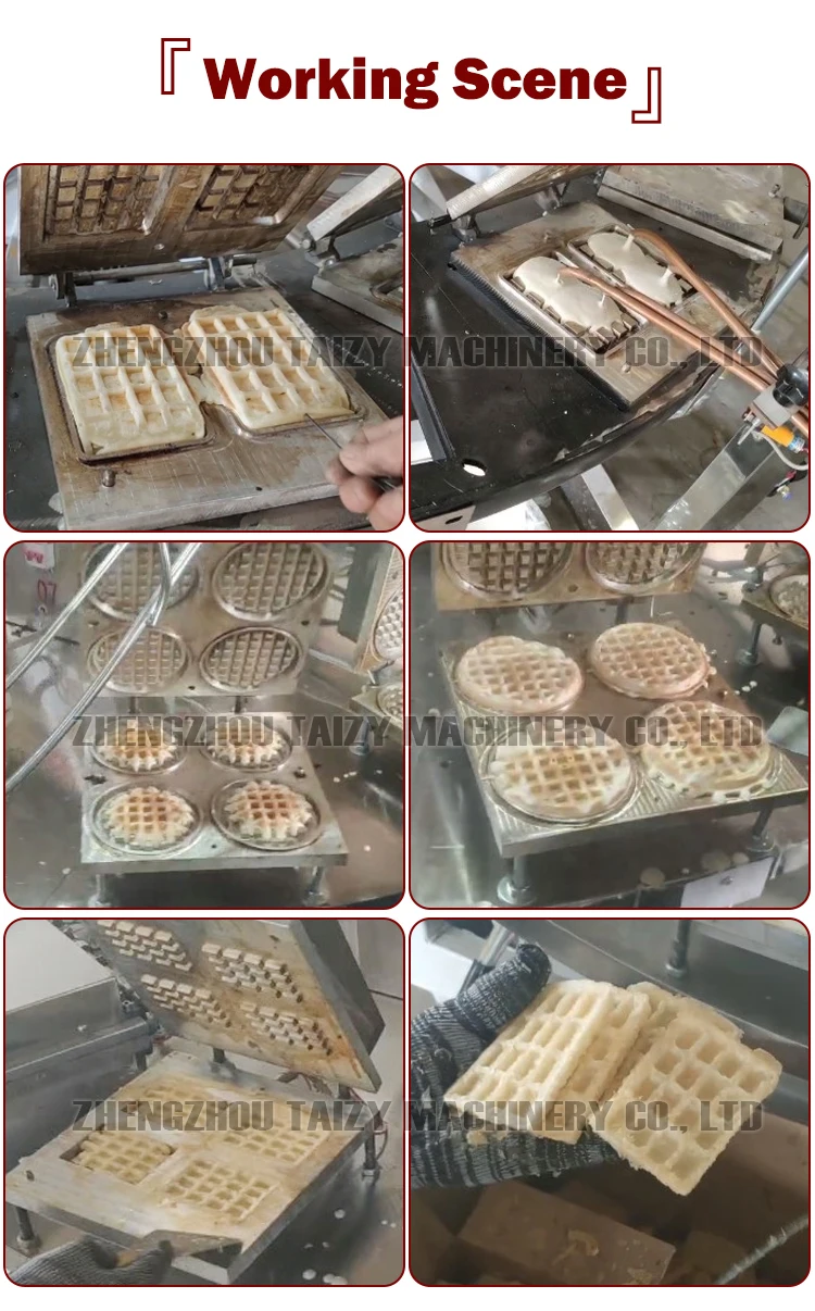 Rolled Sugar Cone Making Sweet Waffle Maker Ice Cream Cone Machine For Sale