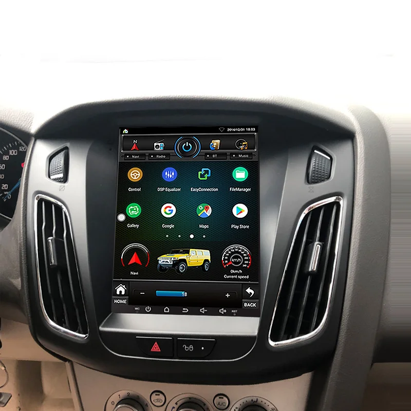 9.7 Inch IPS Vertical Screen Android 4 Core Video BT FM WIFI GPS Navigation for Ford Focus 2012 2013 2015 2017 Car DVD Player