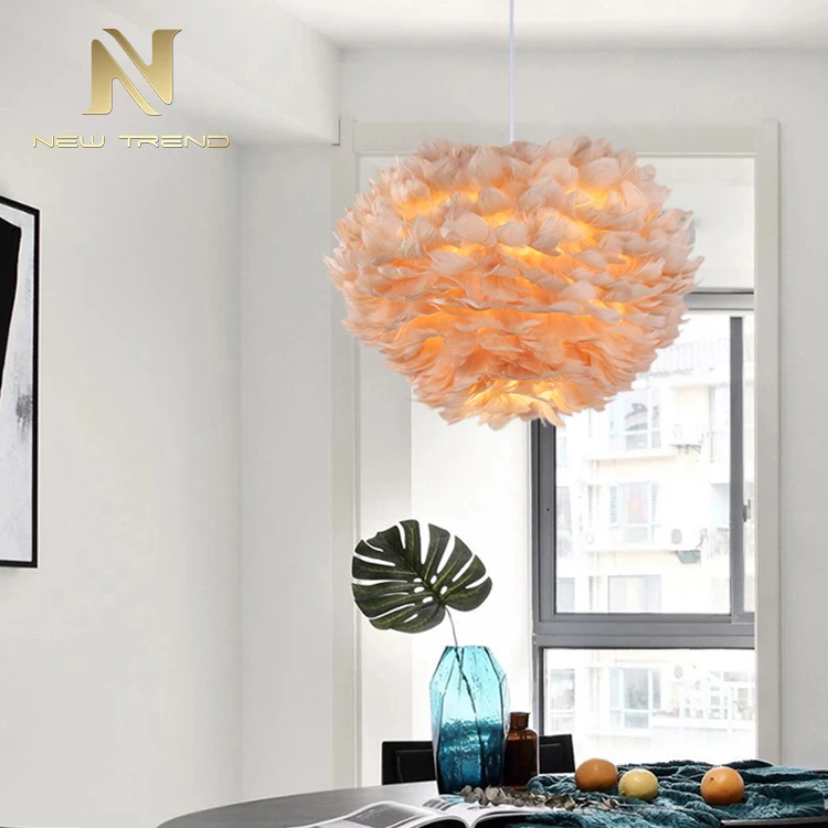  Contemporary Style Indoor Decoration Feather Chandelier Led Pendant