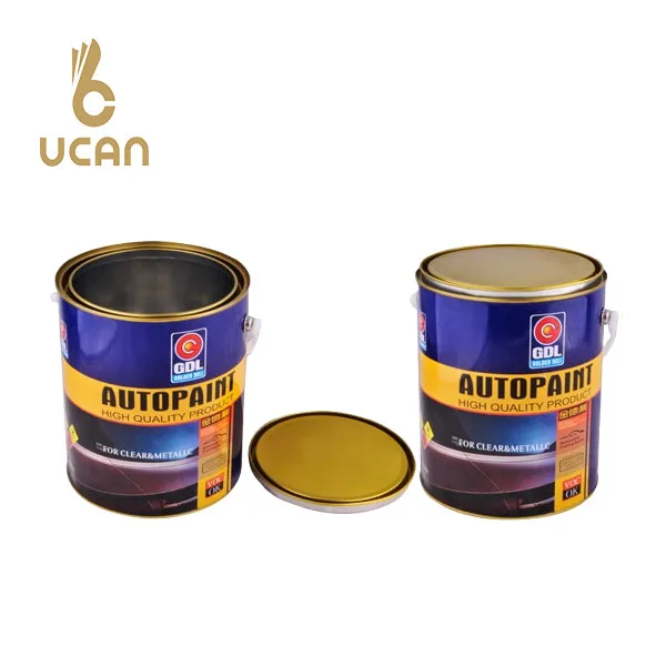 Wholesale High Quality 4L Round Empty Paint Can  Tin Container for Paint with White Color  Metal Tin Can