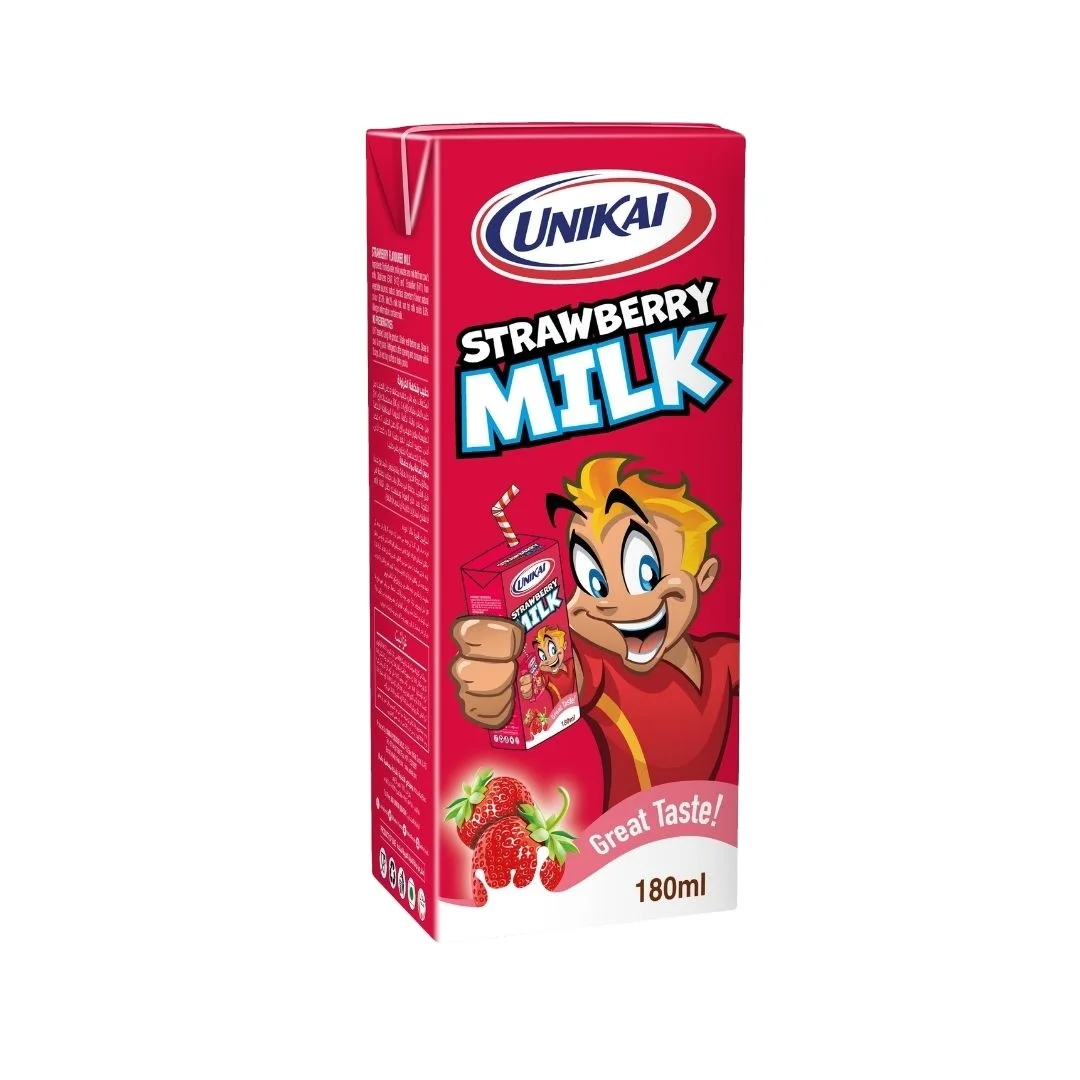 UHT STRAWBERRY MILK 180ML Great Taste Premium quality Dairy Products Made In UAE For Wholesale