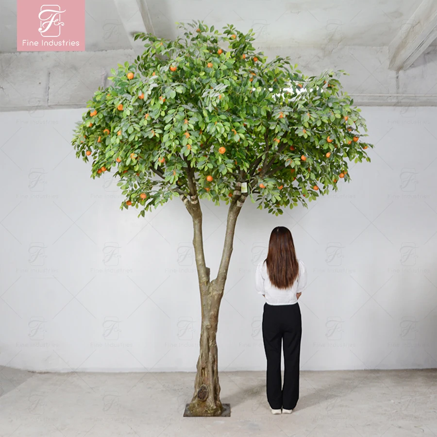 1:1 Simulation Orange Tree Customized Large Artificial Tree Indoor Decorative Fruit Tree