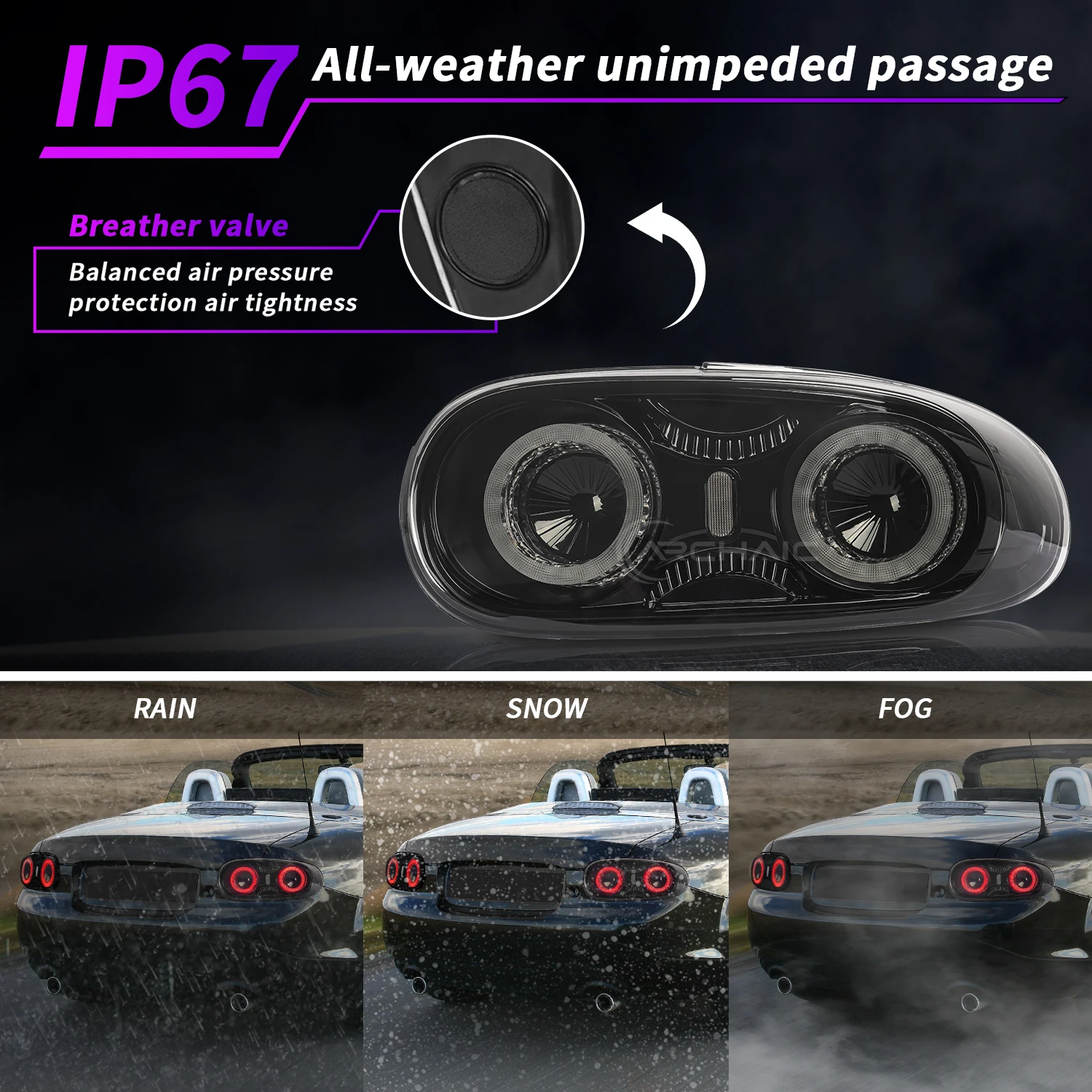 Архаичные задние фонари для Mazda MX5 NC2 NC3 задний фонарь 2008-2015 Miata MX-5 NC светодиодный с сертификатом Emark