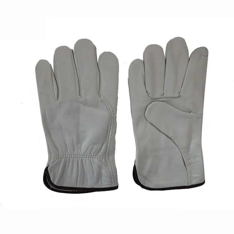 Premium Men Cow Grain Brown Customs Safety Cow Split Driver Gloves Fashion Riding Leather Driver Gloves for Wholesale