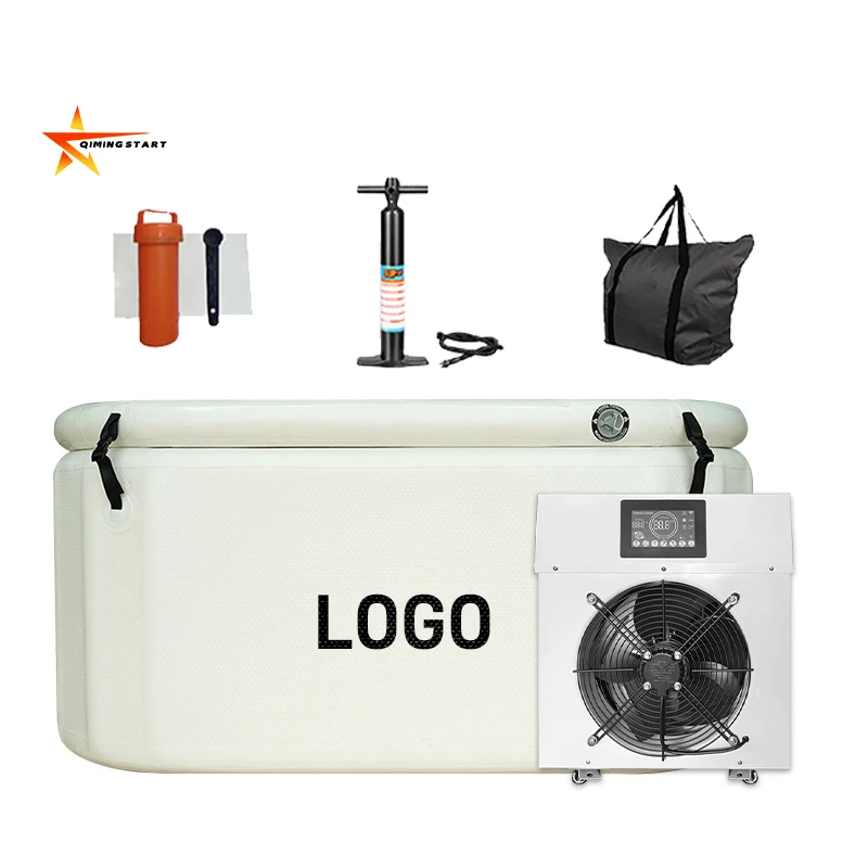 Portable Ice Bath Tub Cooling Water Therapy PVC Inflatable Cold Plunge Bath Ice Tubs for Adults Fitness Recovery