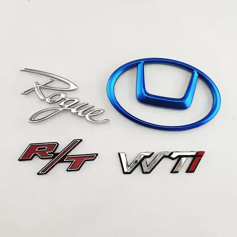 Custom Abs Plastic Chrome Waterproof Self-adhesive 3d Letters sticker Car Badge Auto Emblem Stickers For Car Decorative