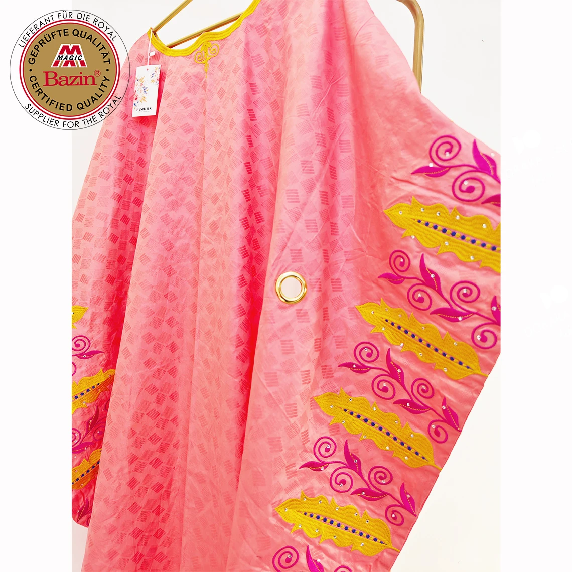 Blue Original Guipure Bazin Riche Dresses For African Women Dashiki Robe Traditional Wedding Party Long Dresses With Bazin