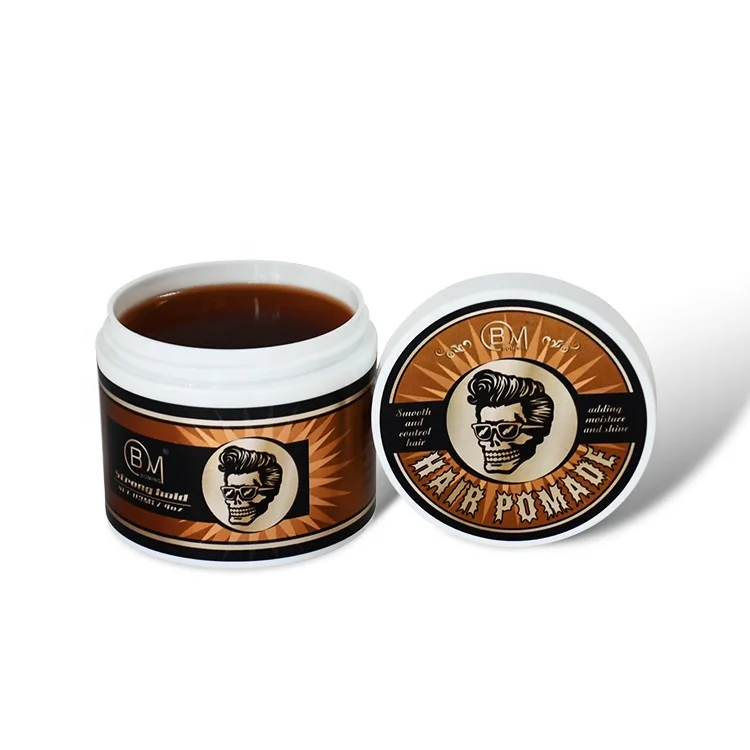 
 Private label shine hair gel jam mens strong hold hair wax pomade  