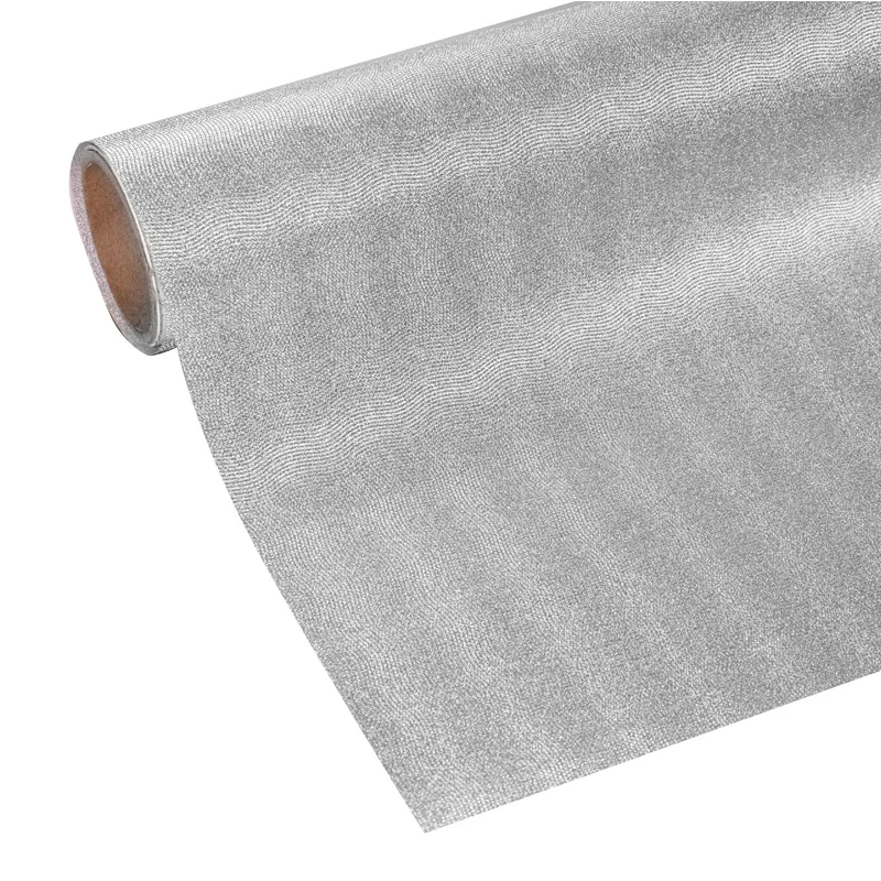 Low Price Grey Sparkle Film Roll Glitter Shoe Material For Decoration