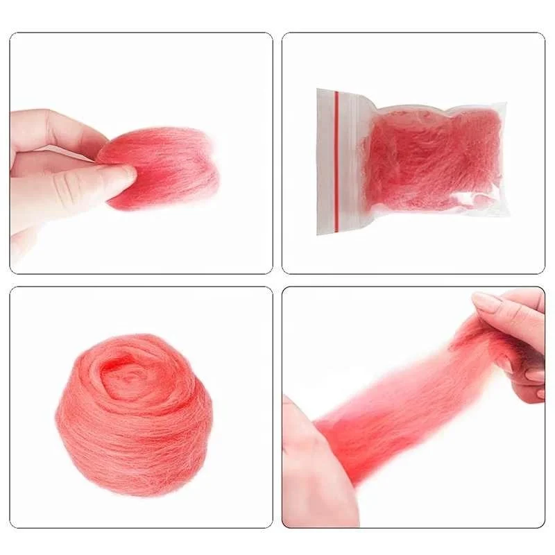 100 г Шерстяное волокно желтого цвета для валяния иглы ручной работы «сделай сам» спиннинг Рукоделие Шитье Ремесло Материал