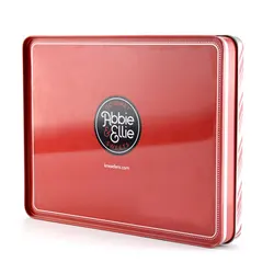 Новые прямоугольные жестяные банки для конфет красного цвета для свадьбы, жестяная коробка для конфет пищевого класса, прямоугольные жестяные банки для конфет