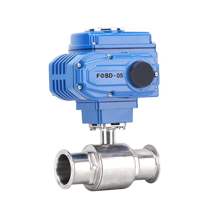 2 Way SS304 SS316 tri clamp motorized ball valve electric Sanitary electric Ball Valve