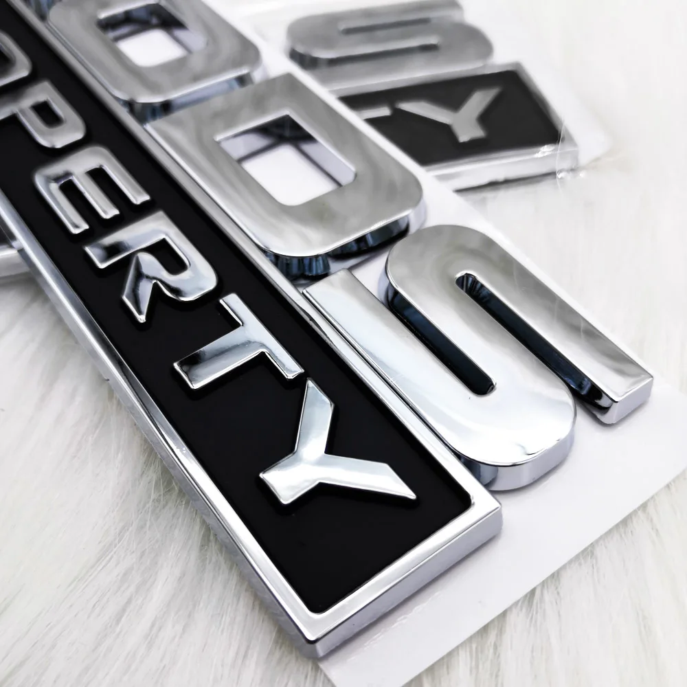 Custom 3d Abs Letters Car Emblem Badge Logos Plastic Car Emblem sticker plastic logo nameplate/label