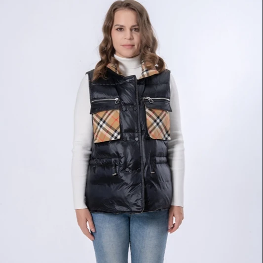 100% Chinlon Unique Design Hot Sale Breathable Quality Ultra Light Down Vest