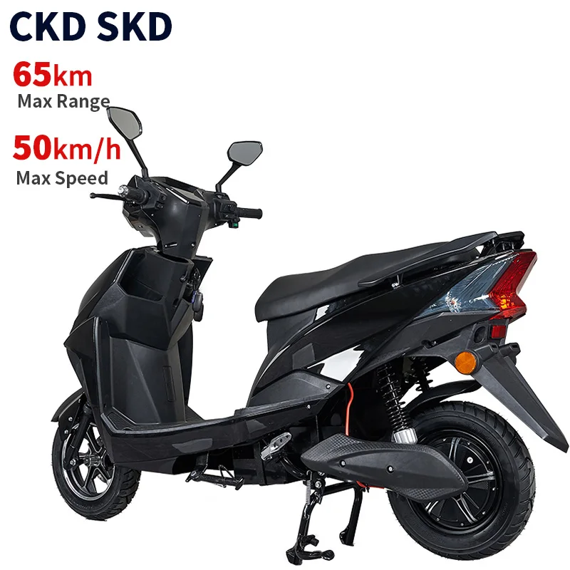 India hot selling new electric moped 600W/800W 40-50km/h speed 45-65km range best selling e motorcycle with delivery box 50kmh