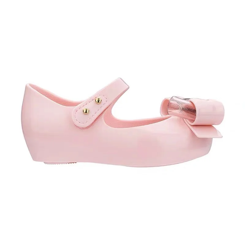  Летние босоножки из прозрачного пластика; Изготовленный на заказ Мини Melissa; Прозрачная обувь; Сандалии в стиле принцессы для маленьких девочек; Обувь детей новые модные вечерние