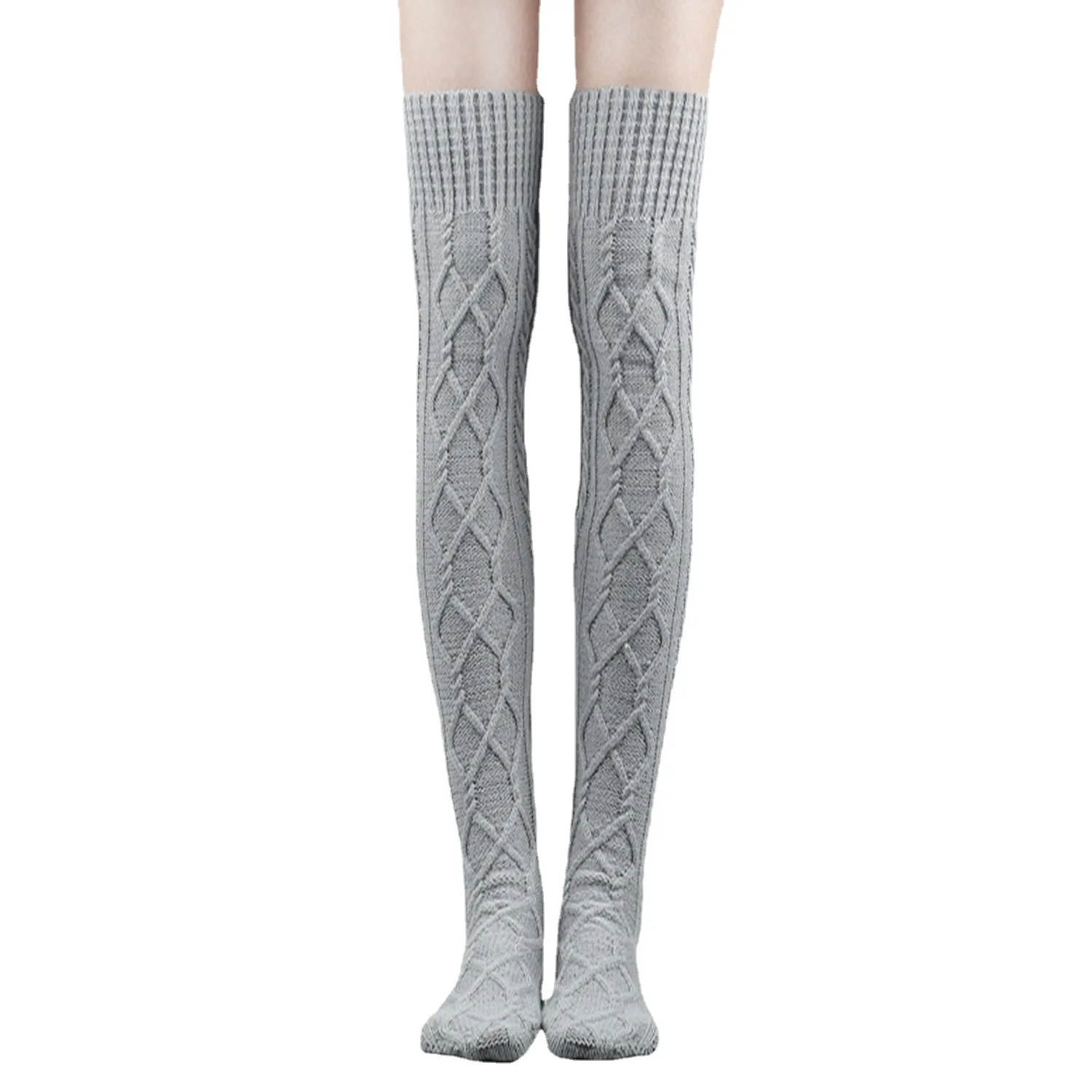 Women Plus Size Acrylic Warm Long Socks Winter Knitted Leg Warmer Wholesale New Leg Warmers Leggings Warmer Socks