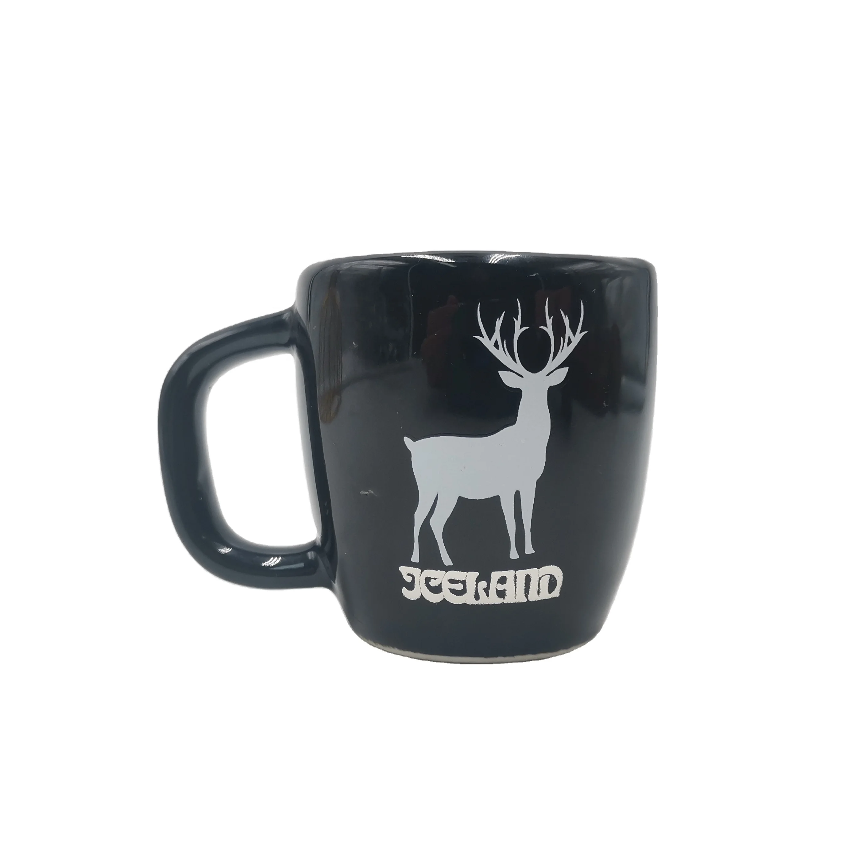 Customized Creative Design pot can Grow Plant Magnetic Ceramic  printing design mini flower pot half cup ceramic fridge magnet