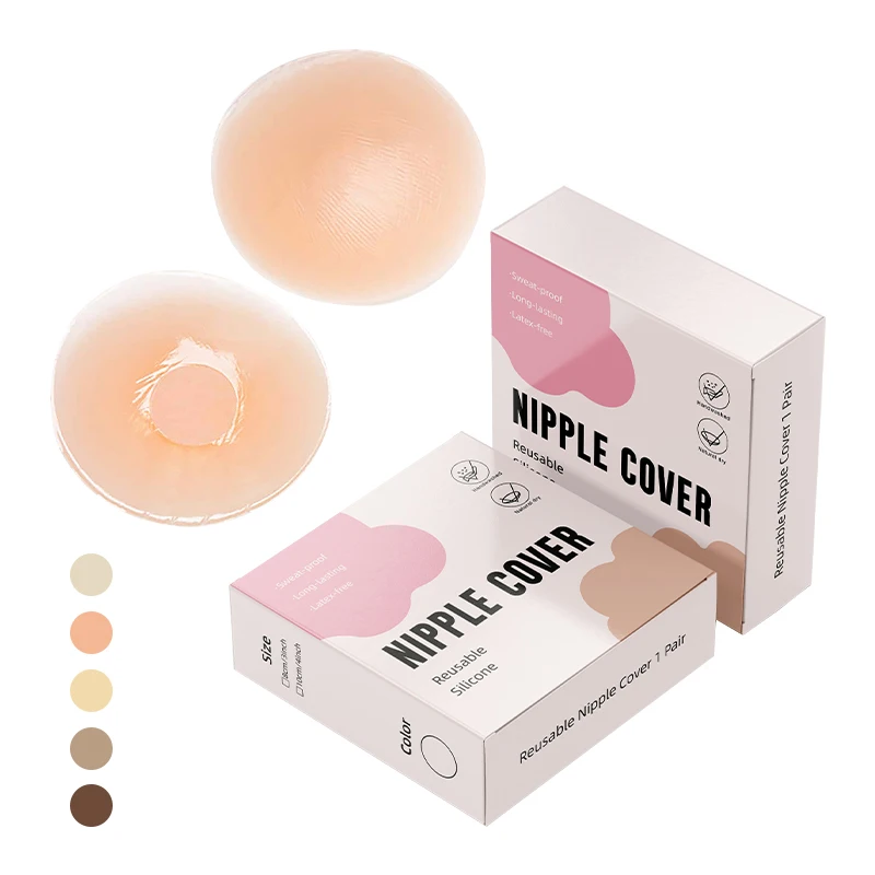 INVISFEEL Breathable Medical Grade Silicone Nipple Cover Custom 6.5cm Medical Grade Silicone Nipple Covers