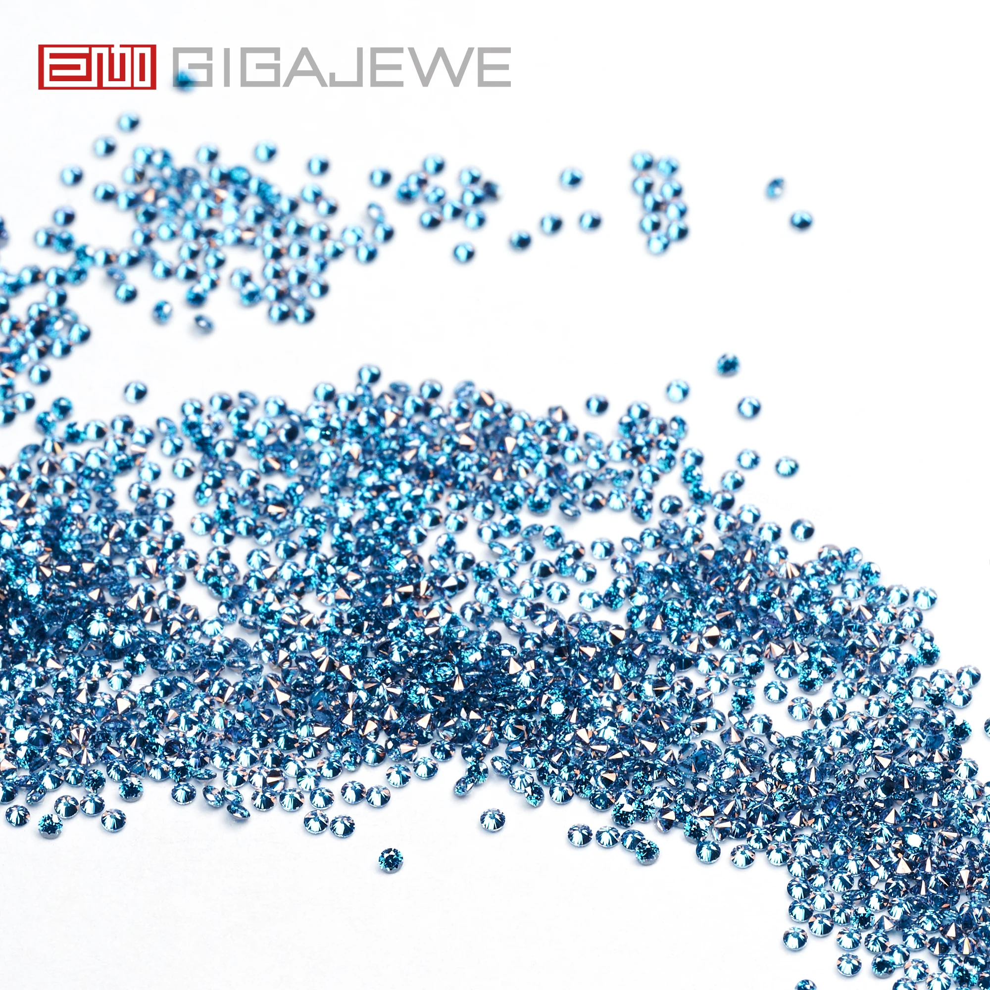 GIGAJEWE DEF blue yellow red pink Color 0.8-3.0mm Round cut Melee moissanite brilliant cut for jewelry making