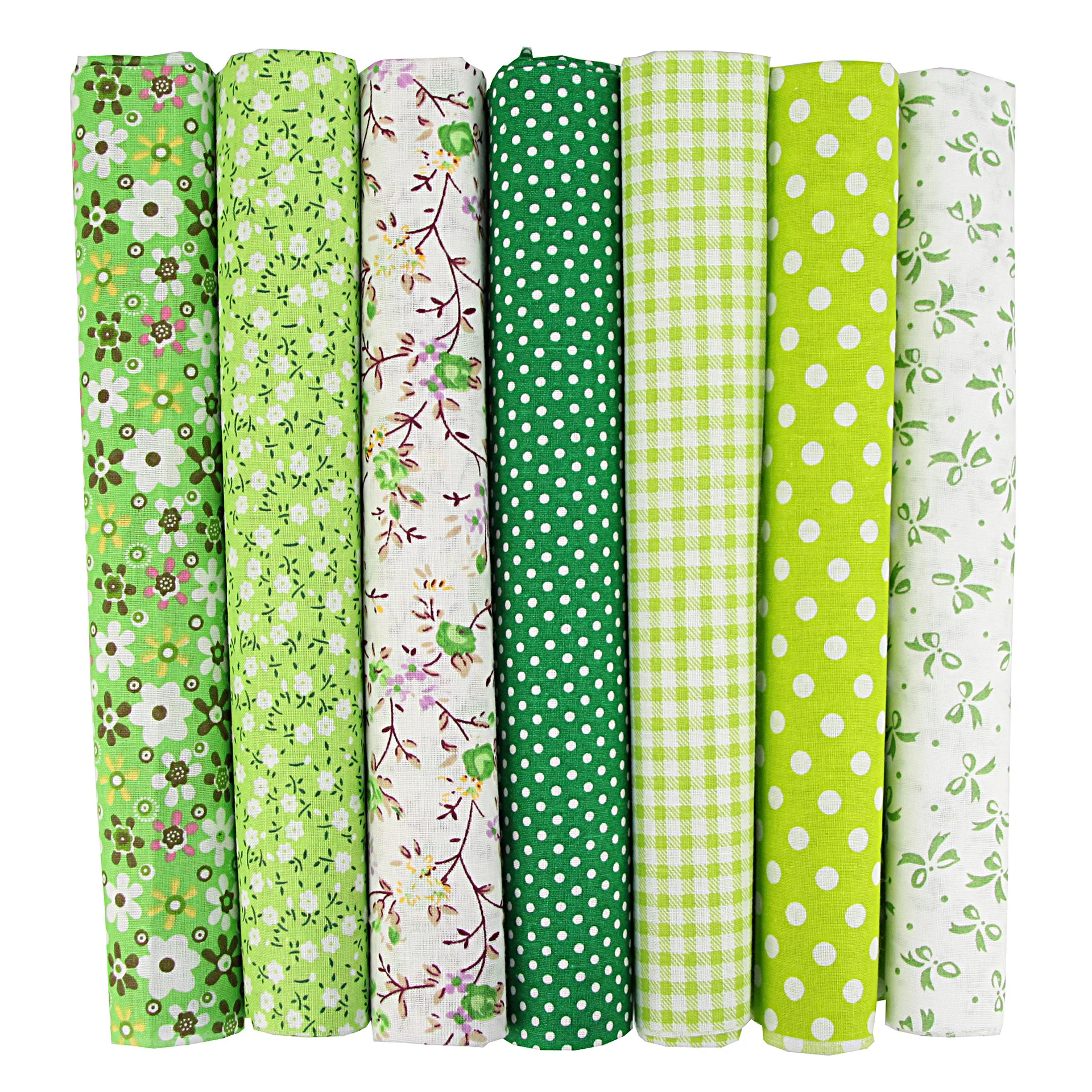 Fabric Squares Sheets Patchwork Craft Cotton Quilting Fabric Bundles DIY Patchwork Crafts with Different Patterns for Craft