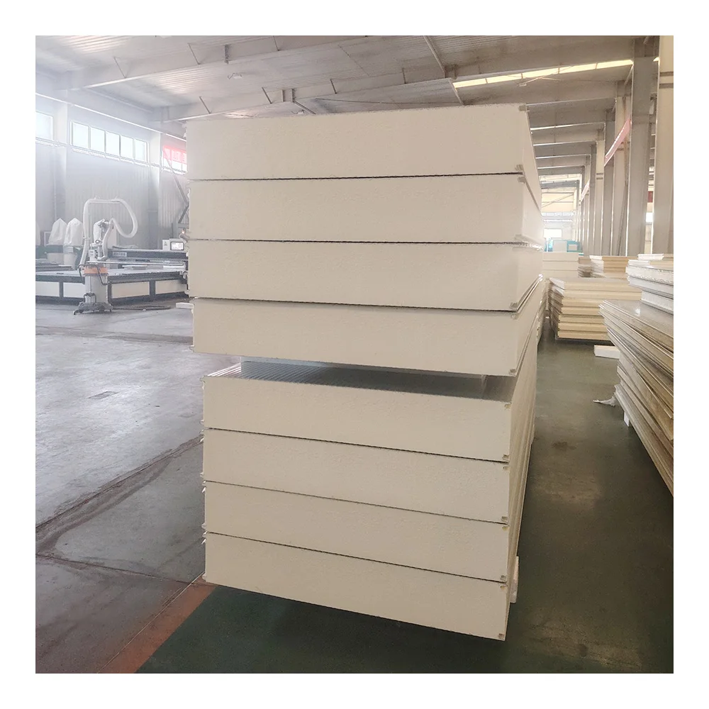 High Density Insulated Wall Roof Boards fireproofing Rock Wool Waterproof Sandwich Salinized Steel Plate
