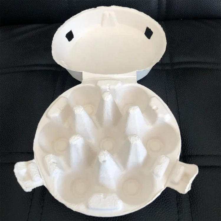 Pulp Egg Holder Tray Box Carton Supplier Packaging Agriculture Egg Packing Box Biodegradable Round Cardboard Waste Paper 30