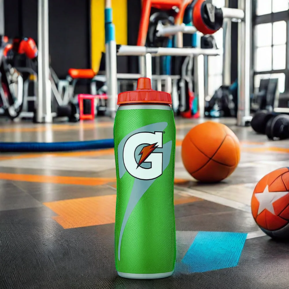 Gatorade, 32 унции, бутылка для сжимания, новый дизайн с легким захватом, с зеленым покрытием для фитнеса и водных видов спорта, с винтовой крышкой