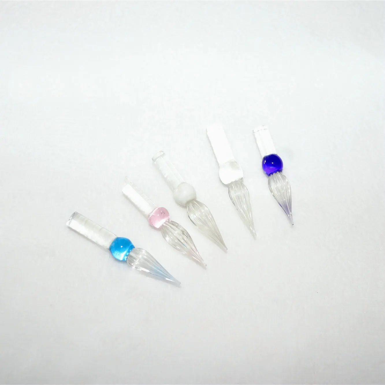 DIY Crystal Feather Pen Kits Self-assembly Glass Dip Pen Tip Woodturning Fountain Ink Pen Kit Glass Nib