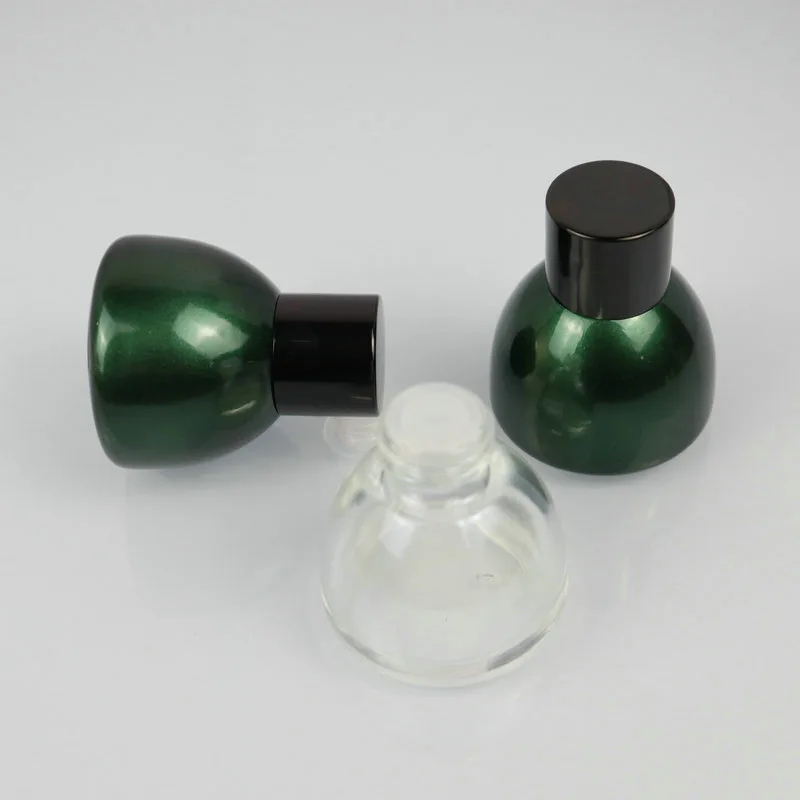 15 ml Pagoda cone shape glass essential oil perfume bottle 10ml green 15ml clear transparent pagoda shaped glass dropper bottle