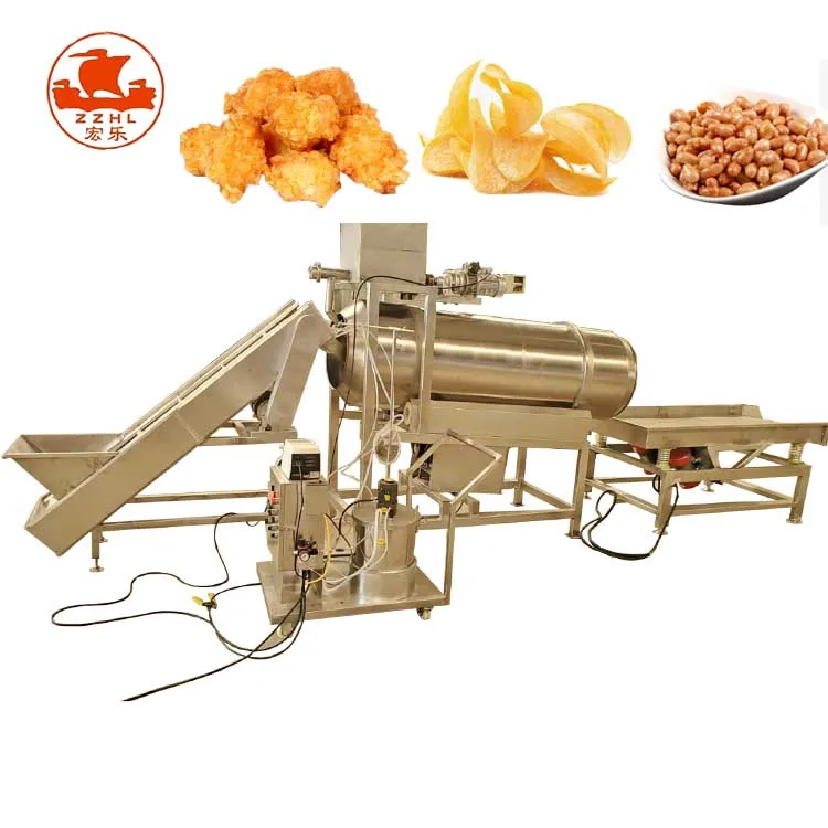 Industrial food flavoring Seasoning machine Double drum seasoning line
