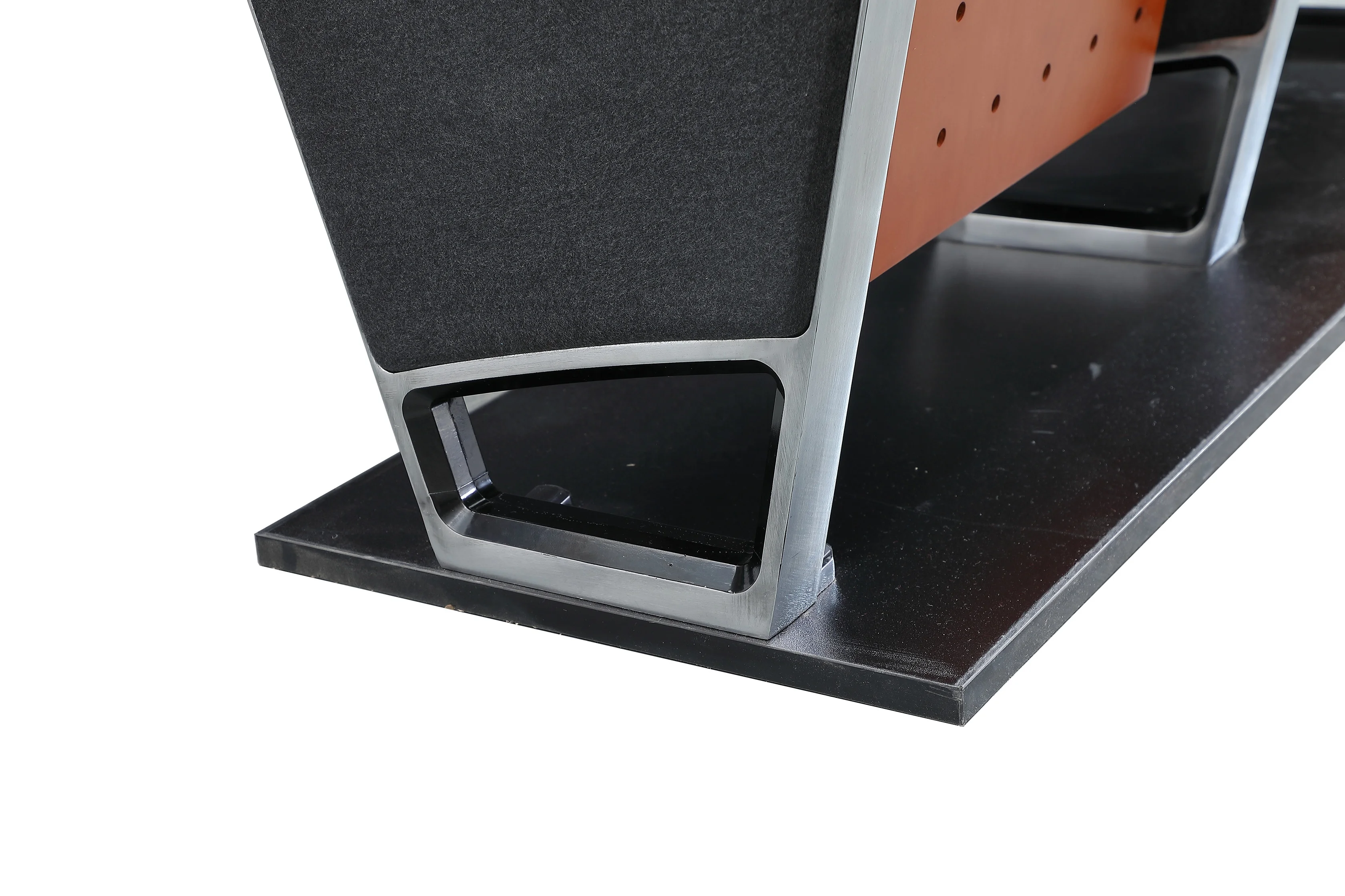 Good quality auditorium seat folding,wooden school church seat auditorium chair with back writing table HJ9815