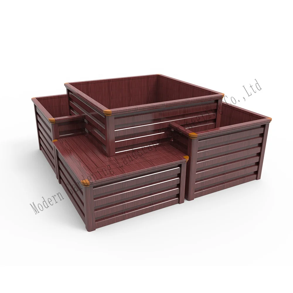 Horticultural landscape plant aluminum alloy street flower box liner plant box