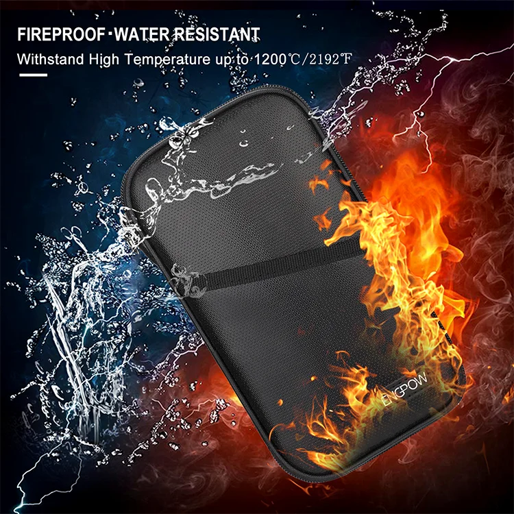 OEM/ODM Fireproof Money Credit Card Storage Case Waterproof Fireproof Travel Family Passport Holder
