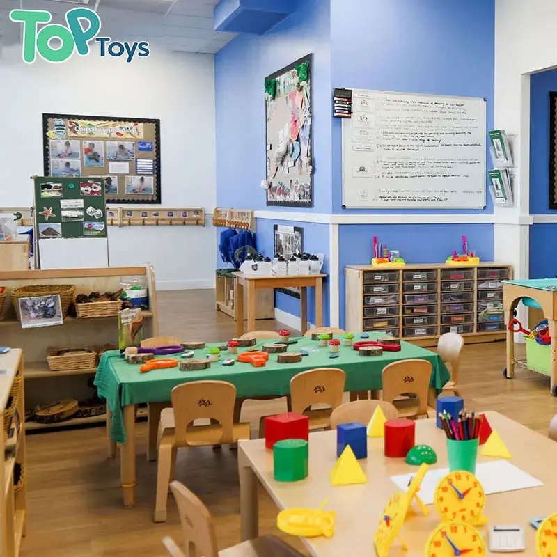TOP Daycare Preschool Kindergarten Furniture Preschool Wooden Toddler Table And Chairs Daycare Classroom Furniture Equipment