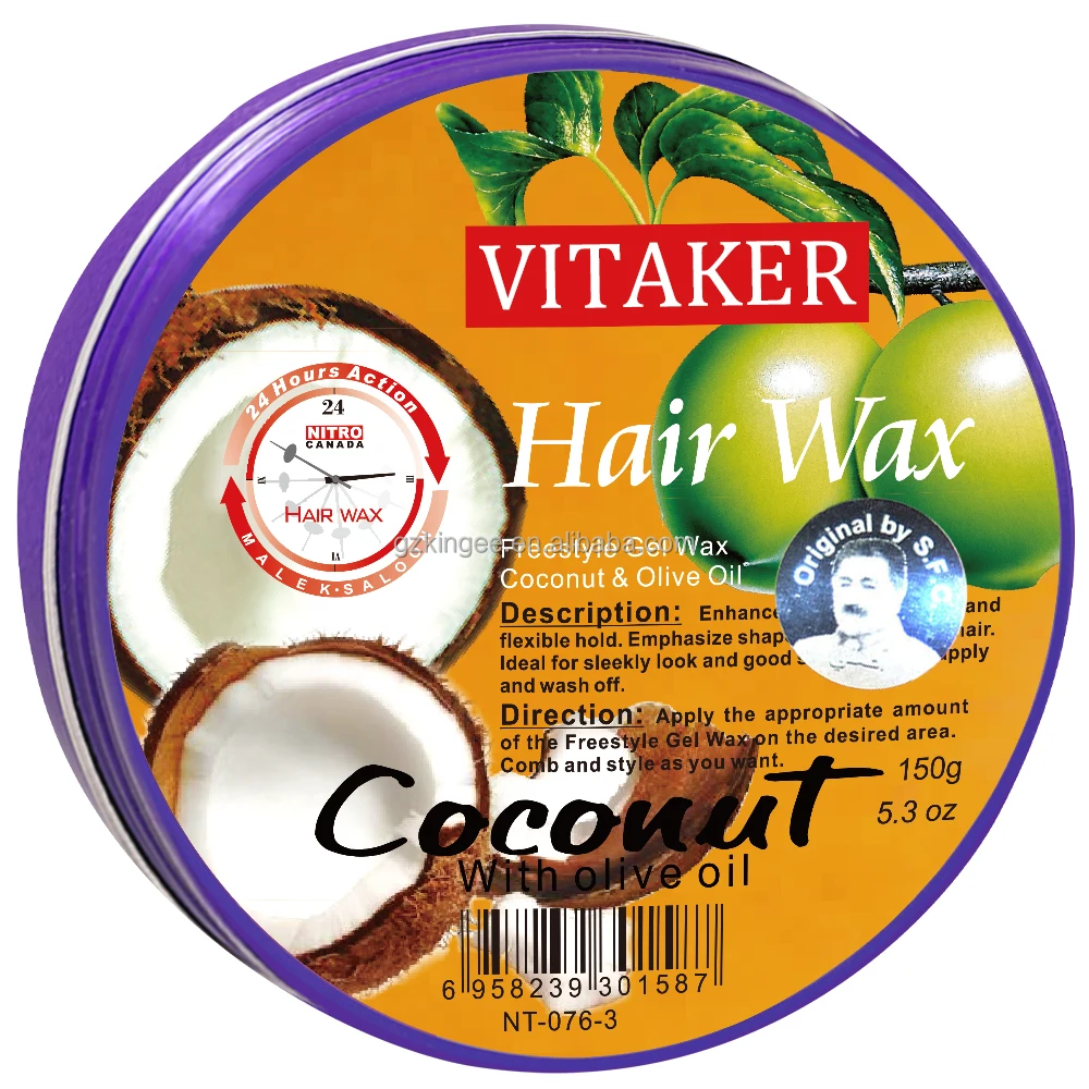 Organic Alcohol Free Strong Hold Curl Define Hair Wax Olive Oil Infused Hair Styling Shaping Gel Easy to Wash Off 150G 8 Colors